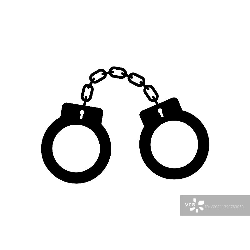 手铐图标单色风格UI设计图片素材