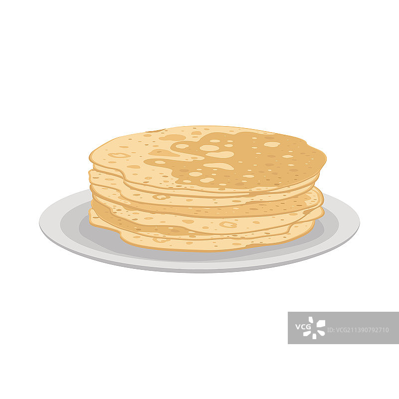 盘中的薄烤饼图片素材