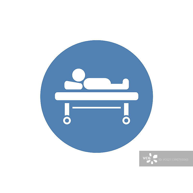 带轮担架图标符号图片素材