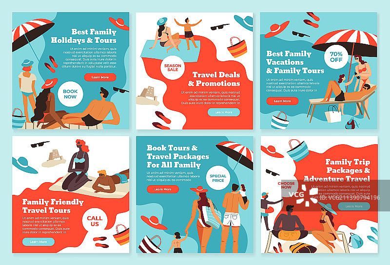 家庭假日旅游网络广告图片素材