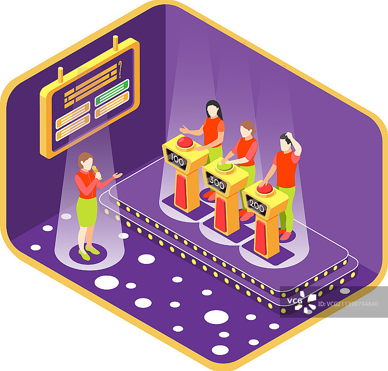 电视问答节目概念图片素材