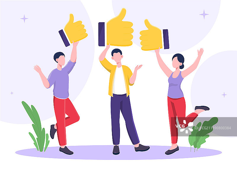 积极反馈概念图片素材
