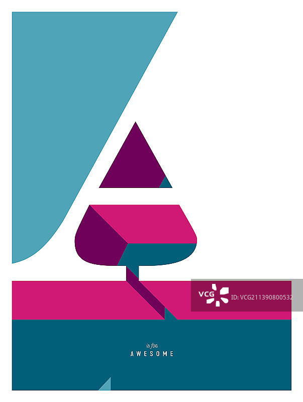 字母A简约海报图片素材