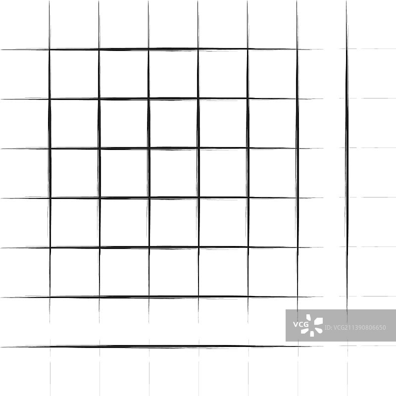 带粗糙不规则线条的网格图片素材