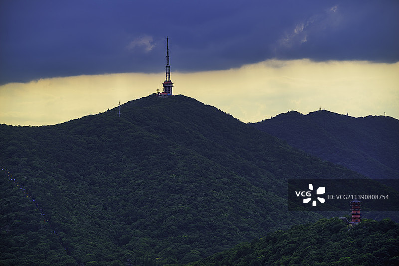 江苏无锡惠山山顶风光图片素材