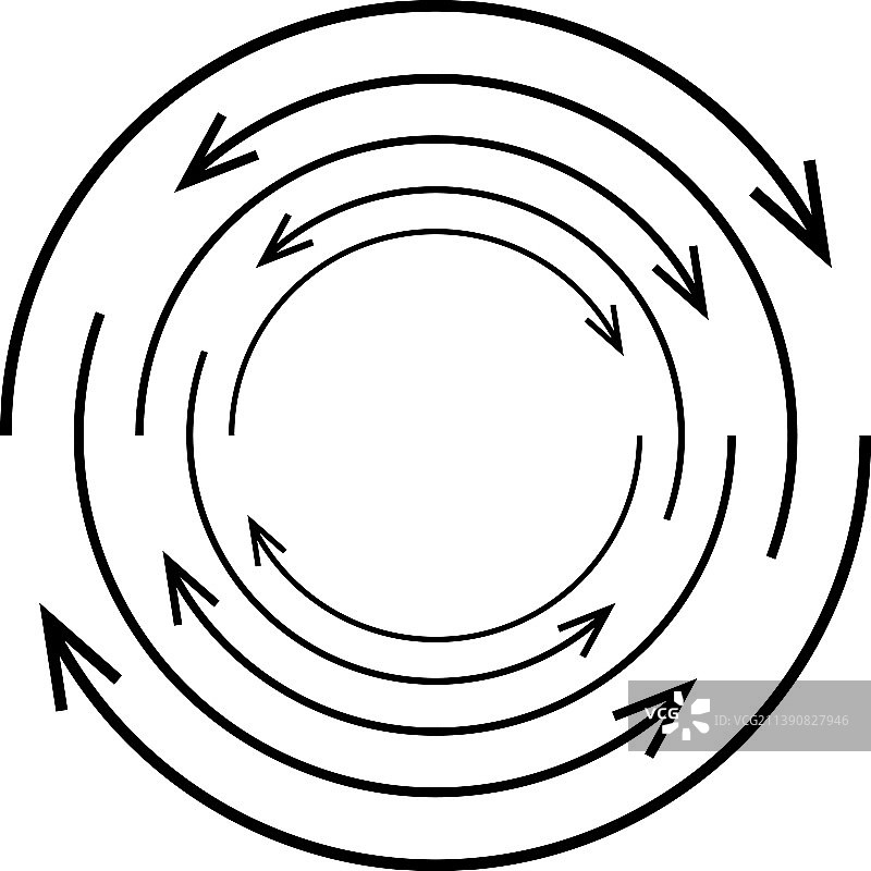 随机圆形循环箭头元素螺旋图片素材