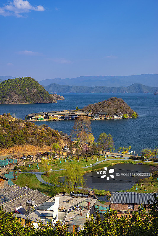 中国丽江泸沽湖里格半岛图片素材