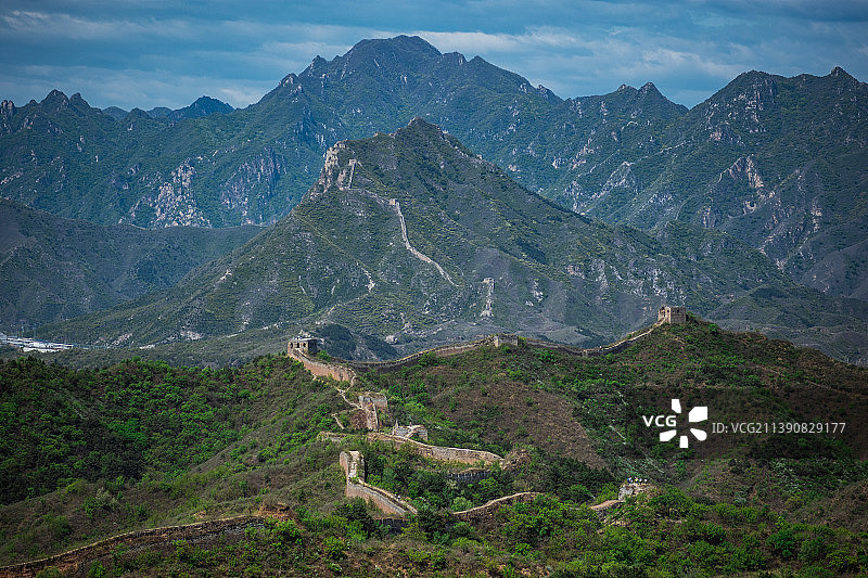 北京密云古北口镇蟠龙山长城 卧虎山长城图片素材