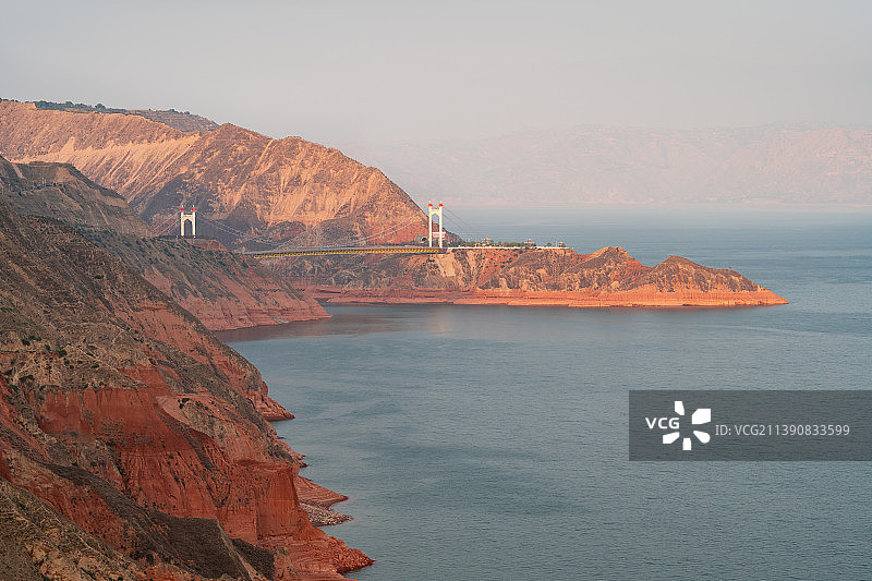 中国甘肃临夏刘家峡水库风光图片素材