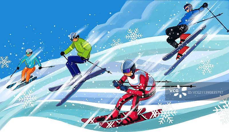 滑雪运动图片素材