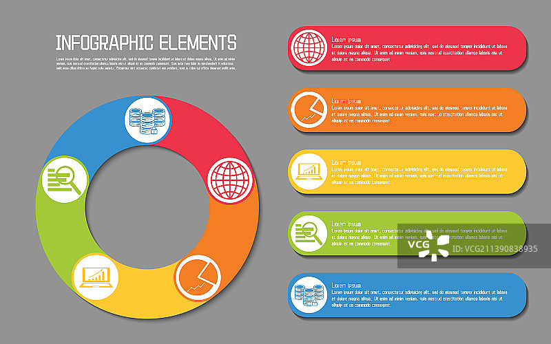 商务风格的时间线与流程图的矢量设计模板图片素材