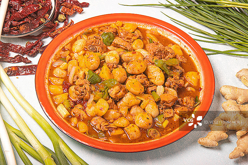 芋儿大盘鸡图片素材