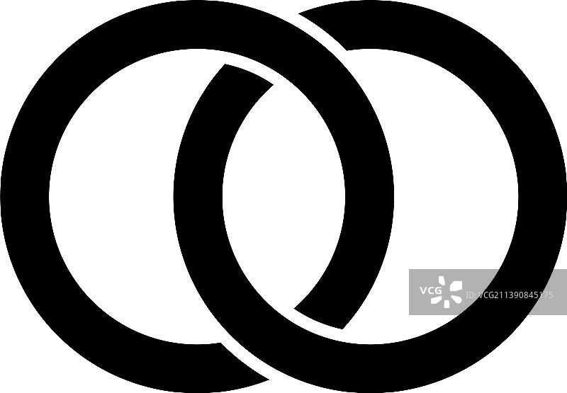 相互连接的交叉圆环图片素材