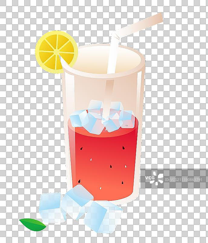 炎热的夏季冰镇西瓜网红冷饮图片素材