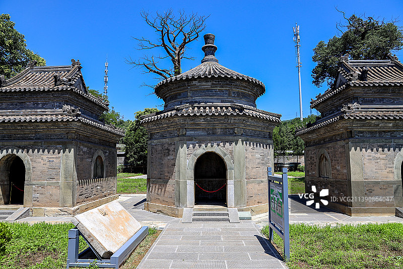 北京石景山慈悲庵田义墓石刻文物园图片素材