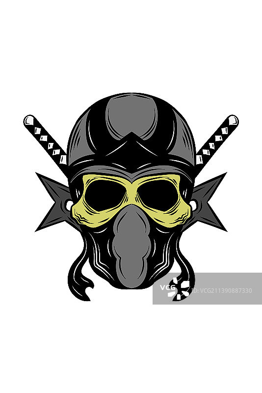 忍者骷髅头图片素材