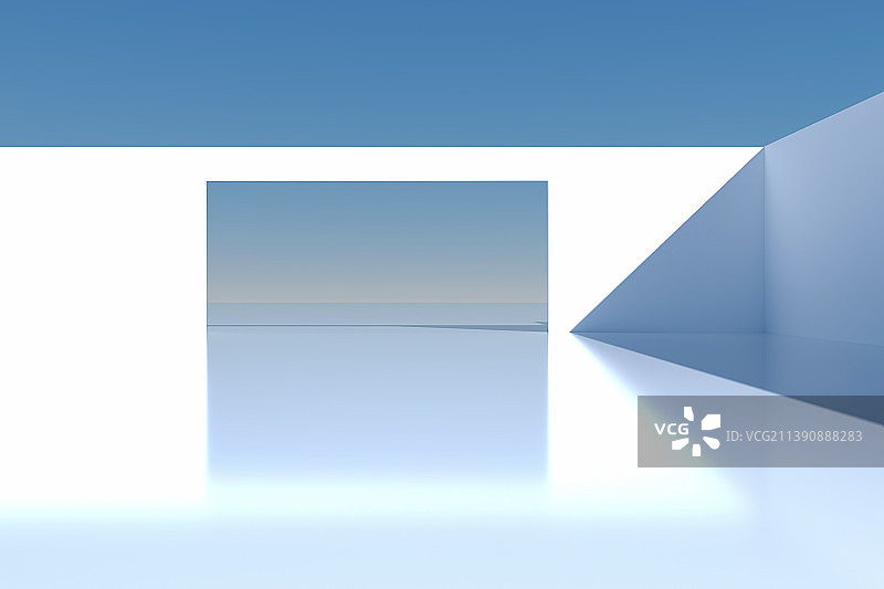 3D抽象的现代建筑图片素材