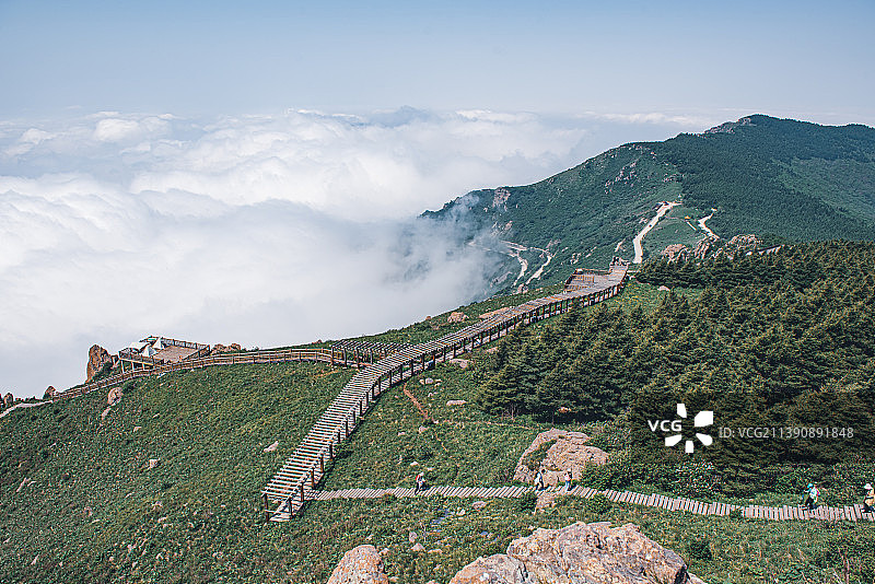 北京黄草梁云海图片素材