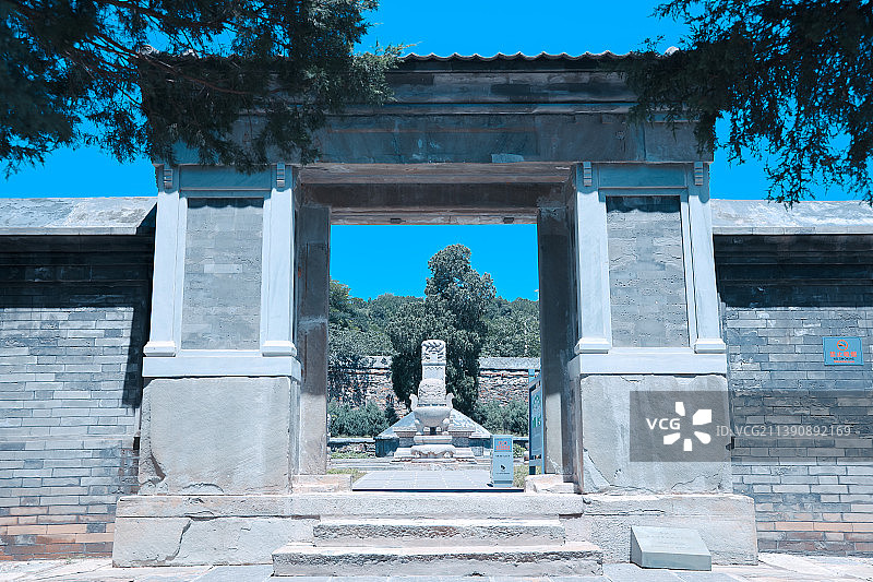 北京石景山慈祥庵田义墓石刻文物园图片素材