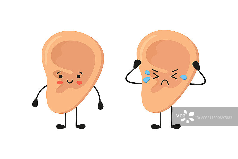 耳朵表情符号卡通人物图片素材