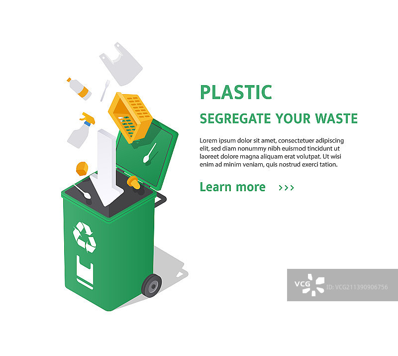 塑料垃圾分类图片素材