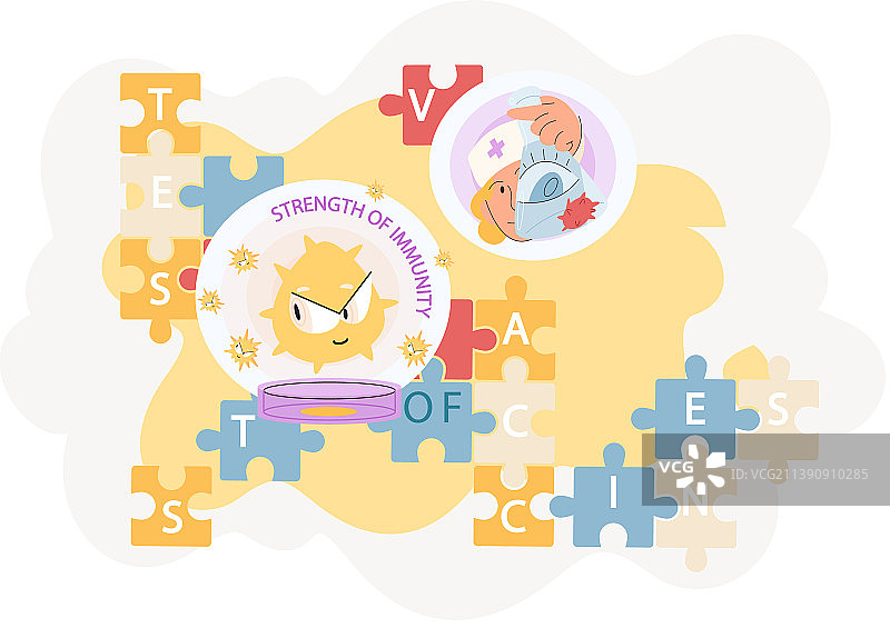 健康可爱的免疫力概念图片素材