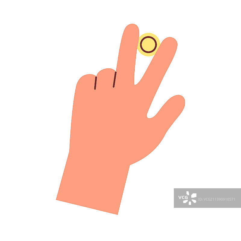 被手指挤压的硬币图片素材