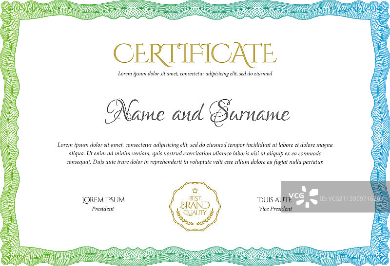 现代设计证书或文凭模板图片素材