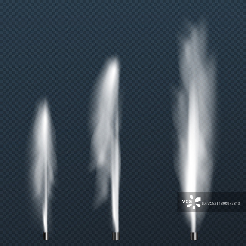 逼真喷泉间歇泉隔离元素图片素材