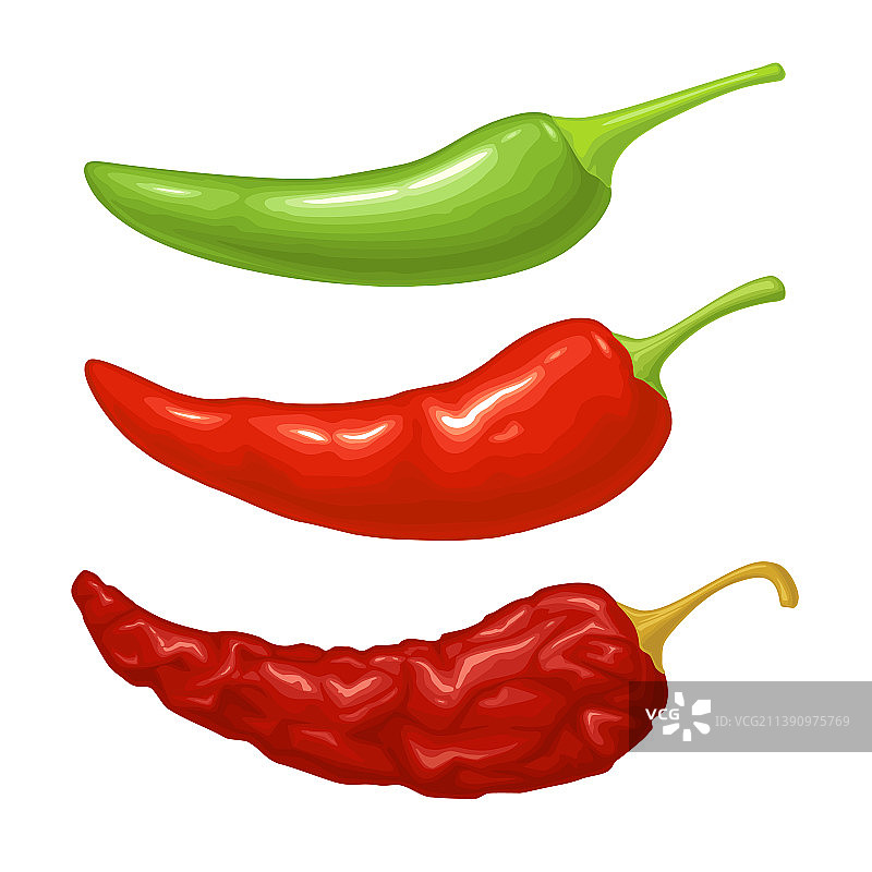 完整的辣椒（逼真色彩）图片素材