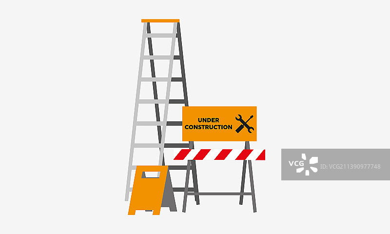 施工警示牌图标图片素材