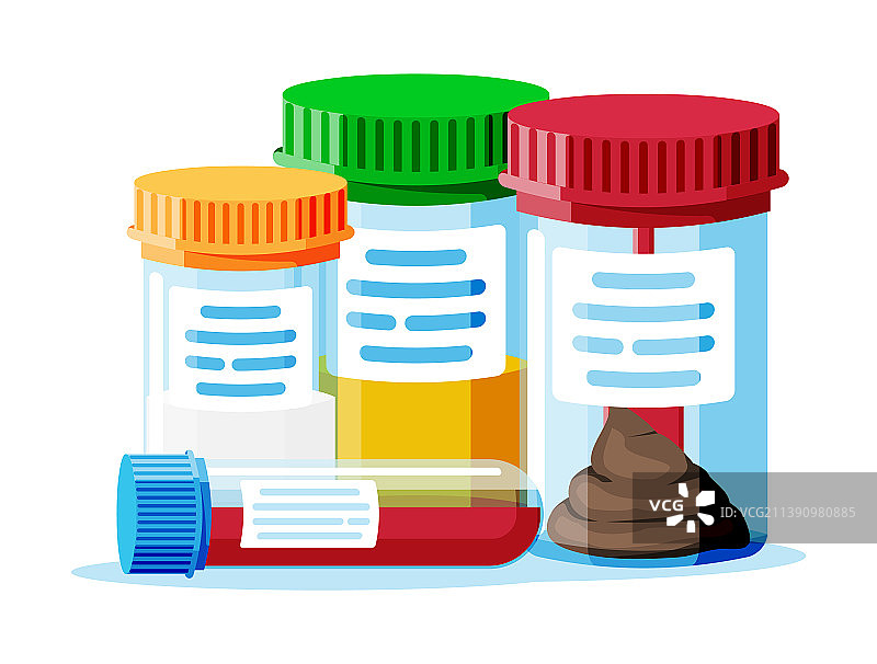 带盖试管，粪便、血液、尿液、精液图片素材