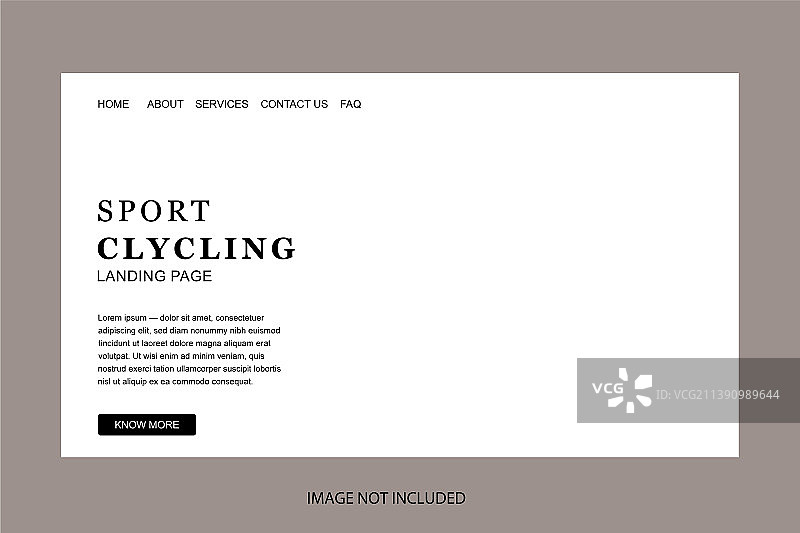 运动自行车着陆页图片素材