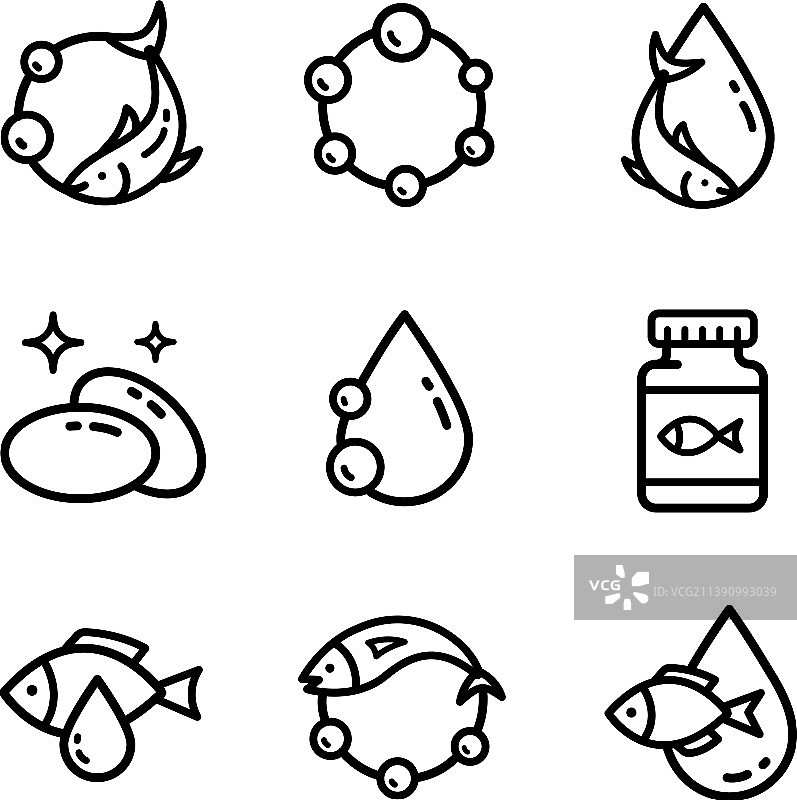 鱼油图标合集图片素材