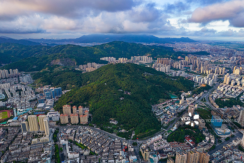 瑞安万松山集云山城市航拍图片素材