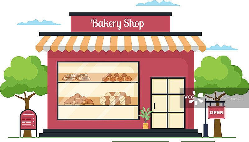 出售各种面包的店铺图片素材