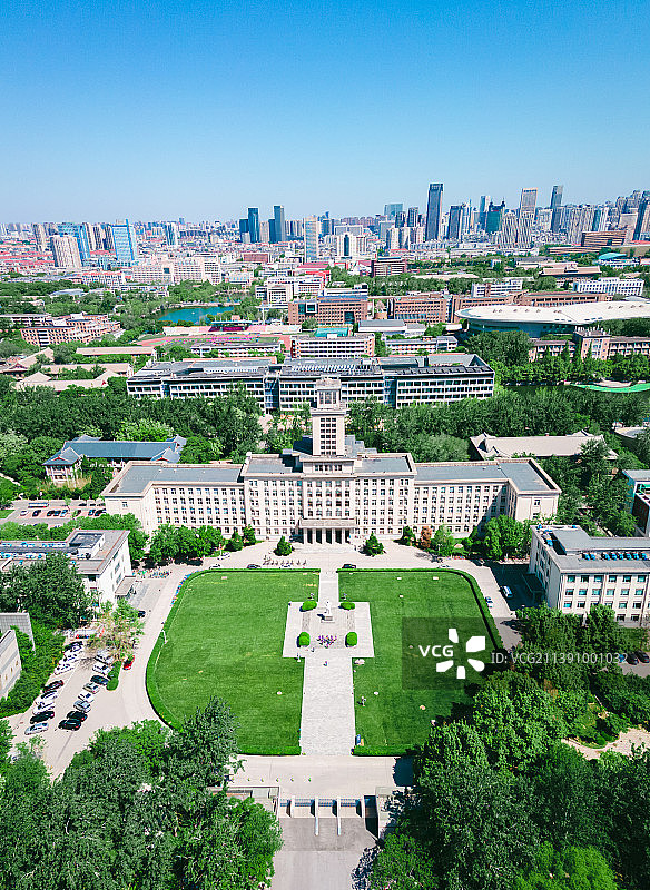 天津市南开大学八里台校区航拍图片素材