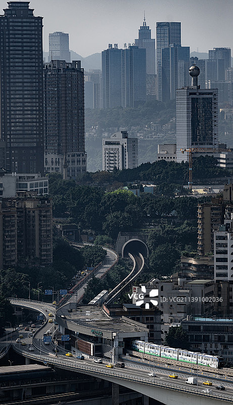 重庆市渝中区轨道交通二号线牛角沱站城轨图片素材