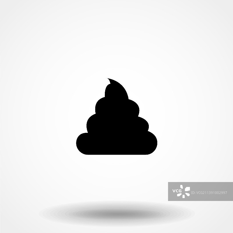 简约粪便堆与苍蝇黑色图案图片素材