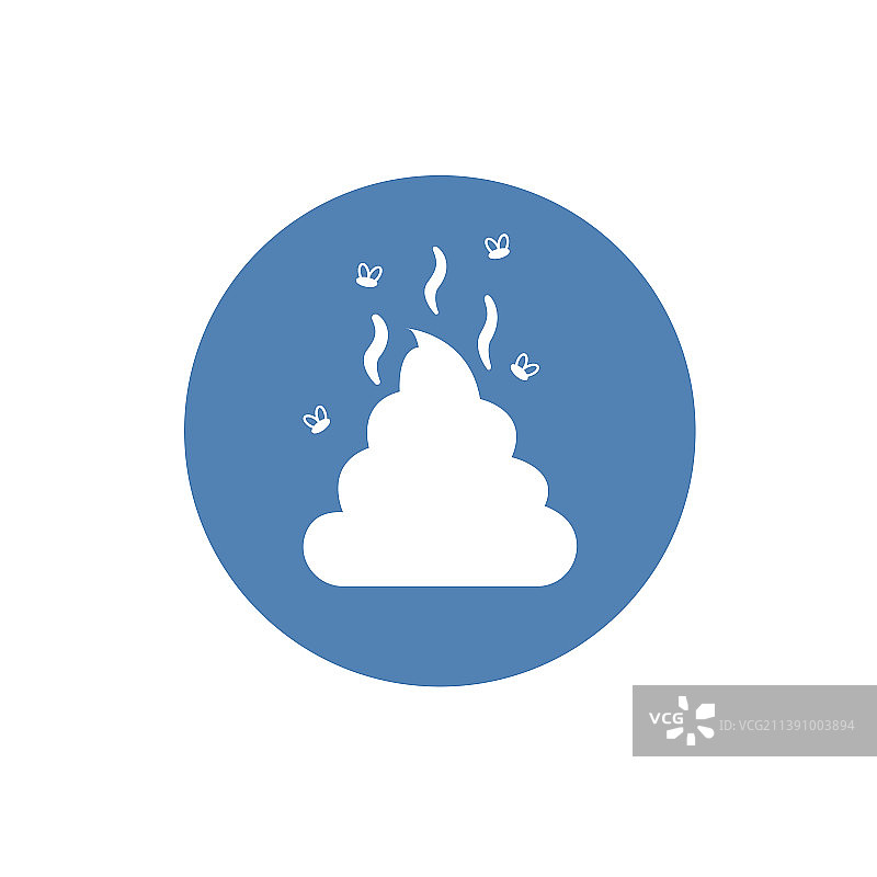 简约粪便堆与苍蝇黑色图案图片素材