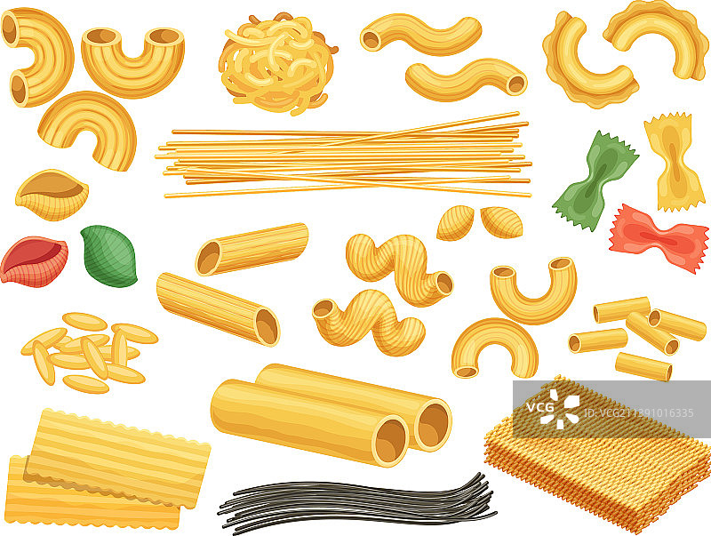 卡通小麦意面产品：意大利细面条图片素材