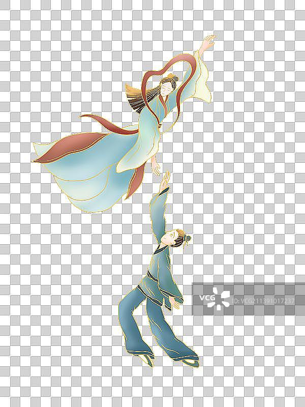 七夕节人物图片素材