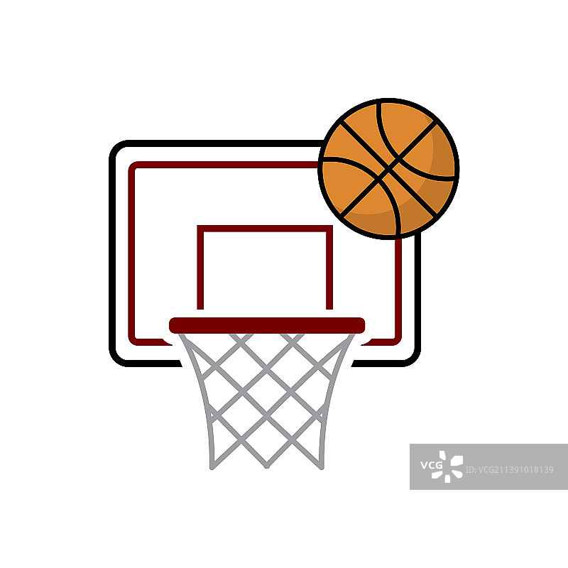 手机用的橙色篮球图标平面标志图片素材