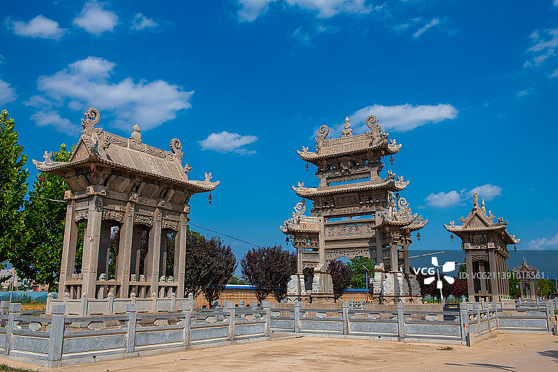 闻喜石牌坊及碑亭图片素材