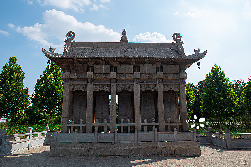 闻喜石牌坊及碑亭建筑风光图片素材