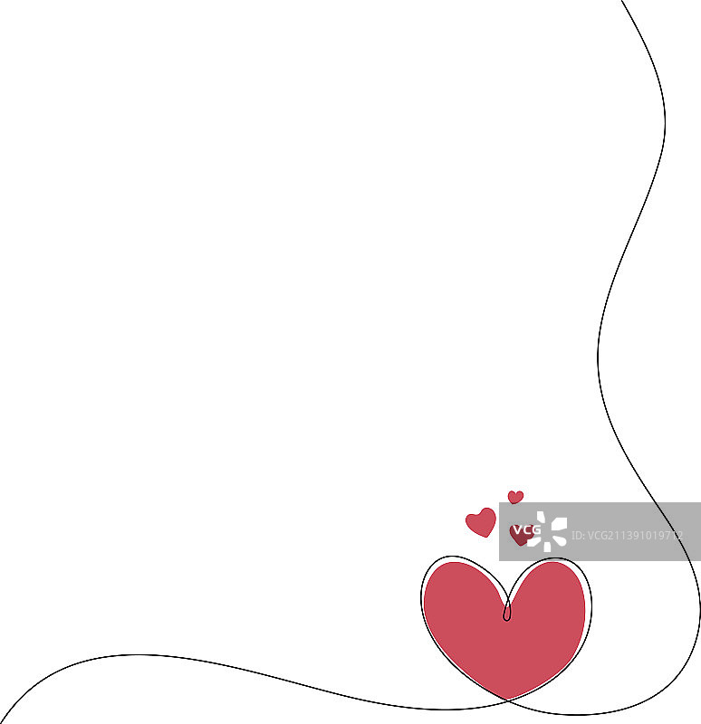 白色背景上的爱心图案图片素材