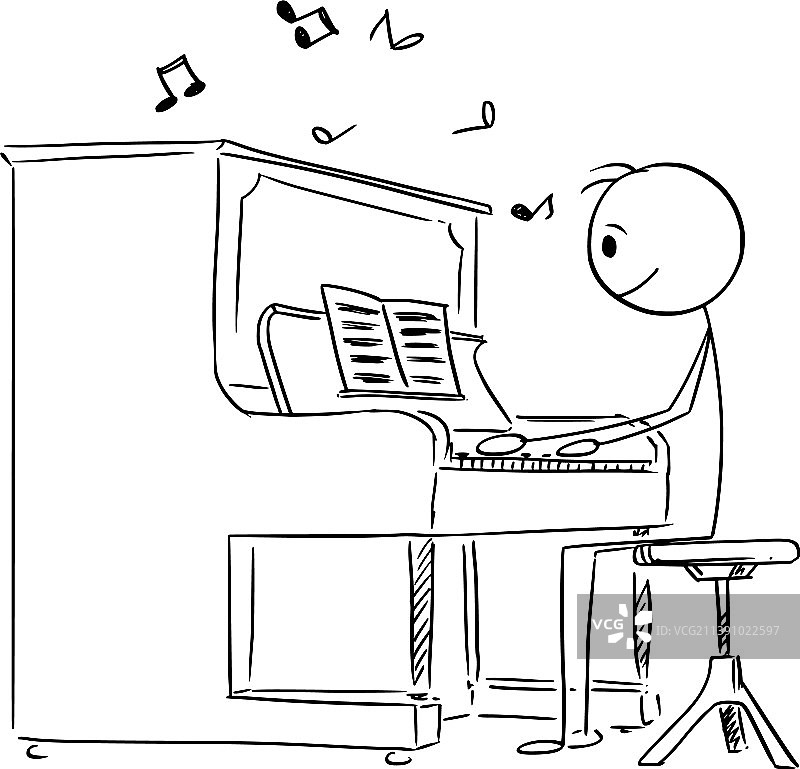 钢琴家或钢琴演奏者图片素材