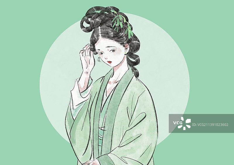 古风女子图片素材