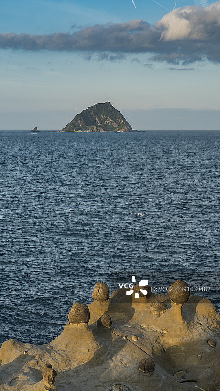 海洋岩石的高角度视图图片素材