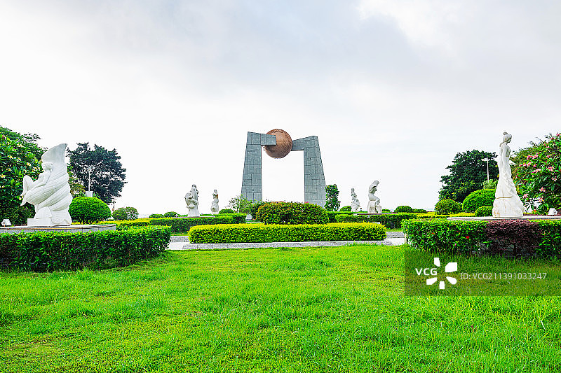 汕头市南澳县南澳岛北回归线标志图片素材